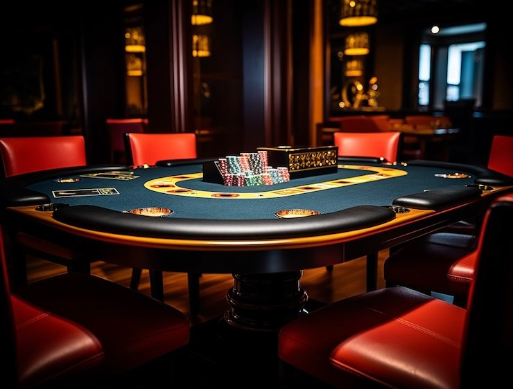 Meja Teen Patti live di bayi togel dengan dealer dan kartu terlihat jelas